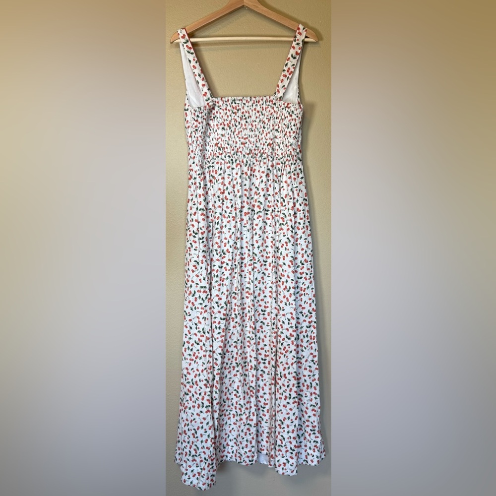 NWT Caroline Constas Cherry Print Bow Detail Dress Size Medium - Picture 3 of 7